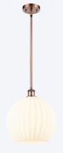 Innovations Lighting 516-1S-AC-G1217-12WV - White Venetian - 1 Light - 12 inch - Antique Copper - Mini Pendant