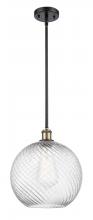 Innovations Lighting 516-1S-BAB-G1214-12 - Athens Twisted Swirl - 1 Light - 12 inch - Black Antique Brass - Mini Pendant