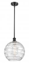 Innovations Lighting 516-1S-BK-G1213-12 - Athens Deco Swirl - 1 Light - 12 inch - Matte Black - Mini Pendant