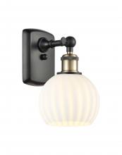 Innovations Lighting 516-1W-BAB-G1217-6WV - White Venetian - 1 Light - 6 inch - Black Antique Brass - Sconce