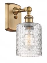 Innovations Lighting 516-1W-BB-G112C-5CL - Cobbleskill - 1 Light - 5 inch - Brushed Brass - Sconce