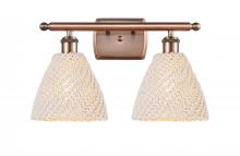 Innovations Lighting 516-2W-AC-NBD-75-NAT - Bristol Natural - 2 Light - 18 inch - Antique Copper - Bath Vanity Light