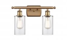 Innovations Lighting 516-2W-BB-G802 - Clymer - 2 Light - 14 inch - Brushed Brass - Bath Vanity Light