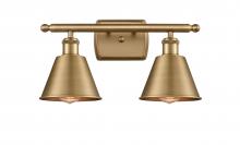 Innovations Lighting 516-2W-BB-M8 - Smithfield - 2 Light - 17 inch - Brushed Brass - Bath Vanity Light