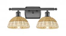 Innovations Lighting 516-2W-OB-NBD2-75-NAT - Bristol Natural II - 2 Light - 18 inch - Oil Rubbed Bronze - Bath Vanity Light