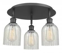 Innovations Lighting 516-3C-BK-G2511 - Caledonia - 3 Light - 17 inch - Matte Black - Flush Mount