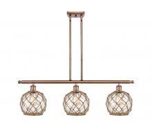 Innovations Lighting 516-3I-AC-G122-8RB - Farmhouse Rope - 3 Light - 36 inch - Antique Copper - Cord hung - Island Light