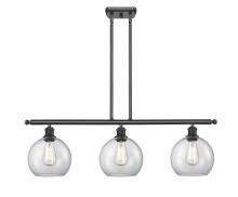 Innovations Lighting 516-3I-BK-G122C-8CL - Athens - 3 Light - 36 inch - Matte Black - Cord hung - Island Light