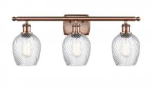 Innovations Lighting 516-3W-AC-G292 - Salina - 3 Light - 26 inch - Antique Copper - Bath Vanity Light