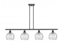 Innovations Lighting 516-4I-BK-G1213-8 - Athens Deco Swirl - 4 Light - 48 inch - Matte Black - Cord hung - Island Light