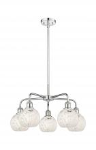 Innovations Lighting 516-5CR-PC-G1216-6WM - White Mouchette - 5 Light - 24 inch - Polished Chrome - Chandelier