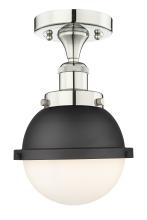 Innovations Lighting 616-1F-PN-HFS-61-BK - Edison - 1 Light - 7 inch - Polished Nickel - Semi-Flush Mount