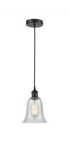 Innovations Lighting 616-1P-BK-G2812 - Hanover - 1 Light - 6 inch - Matte Black - Cord hung - Mini Pendant