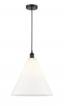 Innovations Lighting 616-1P-OB-GBC-161 - Berkshire - 1 Light - 16 inch - Oil Rubbed Bronze - Cord hung - Pendant