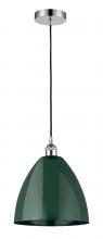 Innovations Lighting 616-1P-PC-MBD-12-GR - Plymouth - 1 Light - 12 inch - Polished Chrome - Cord hung - Mini Pendant