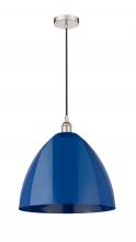 Innovations Lighting 616-1P-PN-MBD-16-BL - Plymouth - 1 Light - 16 inch - Polished Nickel - Cord hung - Mini Pendant