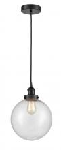 Innovations Lighting 616-1PH-BK-G204-10 - Beacon - 1 Light - 10 inch - Matte Black - Cord hung - Mini Pendant