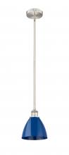 Innovations Lighting 616-1S-SN-MBD-75-BL - Plymouth - 1 Light - 8 inch - Brushed Satin Nickel - Cord hung - Mini Pendant