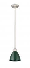 Innovations Lighting 616-1S-SN-MBD-75-GR - Plymouth - 1 Light - 8 inch - Brushed Satin Nickel - Cord hung - Mini Pendant