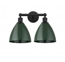 Innovations Lighting 616-2W-BK-MBD-75-GR - Plymouth - 2 Light - 17 inch - Matte Black - Bath Vanity Light