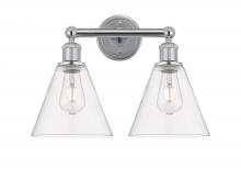 Innovations Lighting 616-2W-PC-GBC-82 - Berkshire - 2 Light - 17 inch - Polished Chrome - Bath Vanity Light