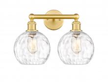 Innovations Lighting 616-2W-SG-G1215-8 - Athens Water Glass - 2 Light - 17 inch - Satin Gold - Bath Vanity Light