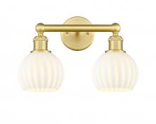 Innovations Lighting 616-2W-SG-G1217-6WV - White Venetian - 2 Light - 15 inch - Satin Gold - Bath Vanity Light