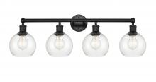 Innovations Lighting 616-4W-BK-G122-6 - Athens - 4 Light - 33 inch - Matte Black - Bath Vanity Light