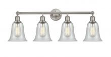 Innovations Lighting 616-4W-SN-G2812 - Hanover - 4 Light - 33 inch - Brushed Satin Nickel - Bath Vanity Light