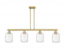 Innovations Lighting 716-4I-BB-G460-7CL - Preston Cylinder - 4 Light - 48 inch - Brushed Brass - Cord hung - Island Light