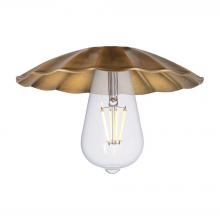 Innovations Lighting M17-BB - Scallop - 1 Light - 8 inch - Brushed Brass - Mini Pendant