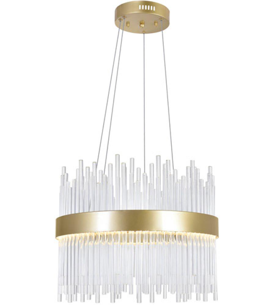 Genevieve LED Chandelier With Medallion Gold Finish