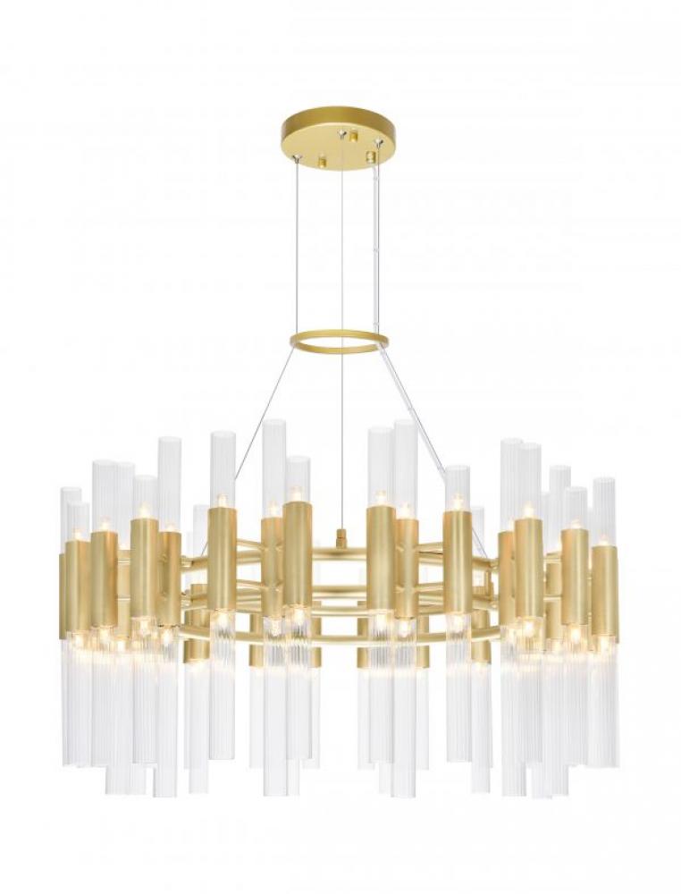 Orgue 72 Light Chandelier With Satin Gold Finish