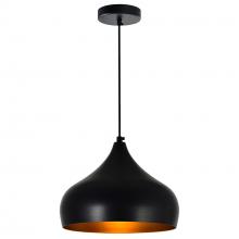 CWI Lighting 9633P13-1-101 - Dynamic 1 Light Down Pendant With Black Finish