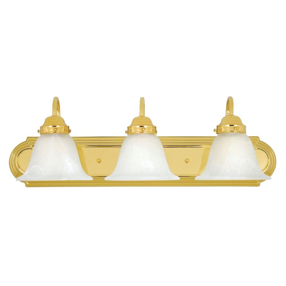 Three Light Polished Brass Vanity