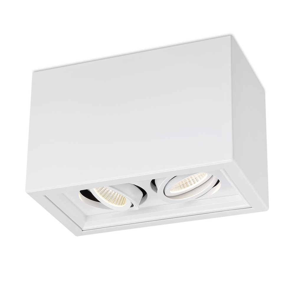 Santo, 2LT LED Flushmnt, 22w, Wht