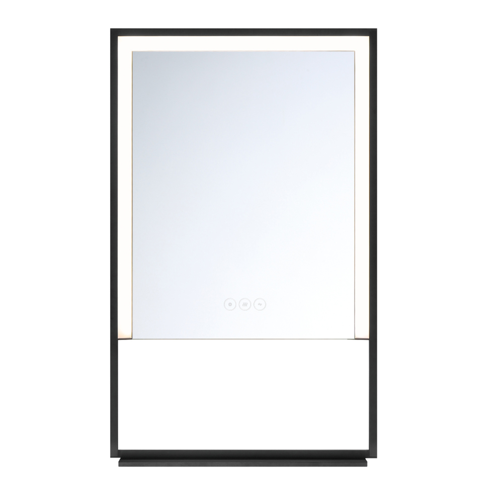 Sayora 32" Rectangular Mirror in Black