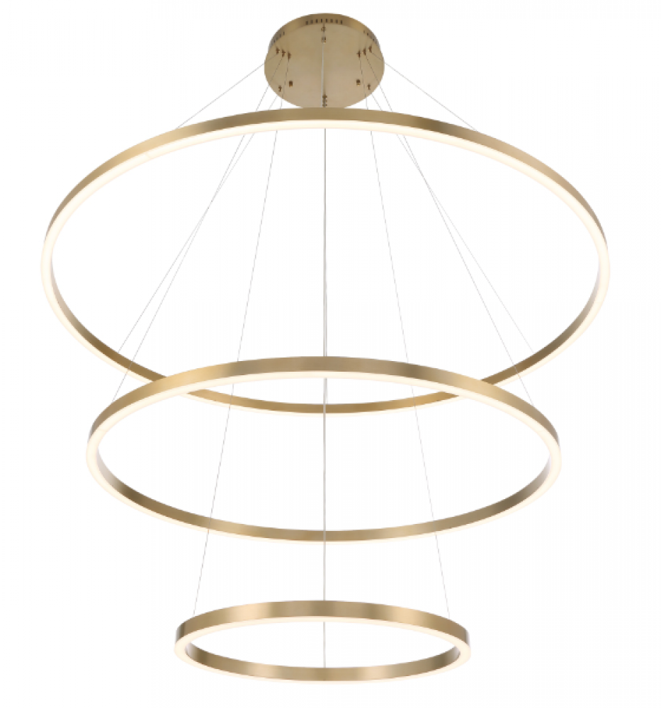 Spunto 3 Tier 61" LED Chandelier in Gold