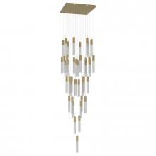 Avenue Lighting HF1903-41-GL-BB-SNW - The Original Glacier Snow Avenue Collection Brushed Brass 41 Light Pendant Fixture