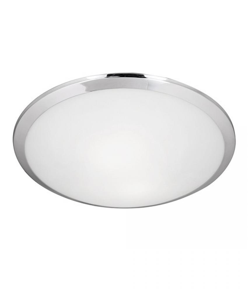 Malta 15-in Chrome 2 Lights Flush Mount