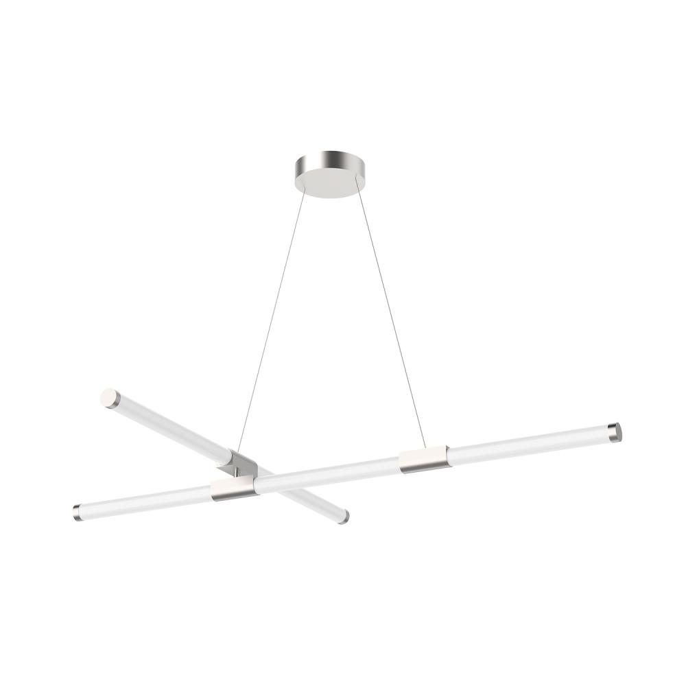 Akari 48-in Brushed Nickel LED Chandeliers