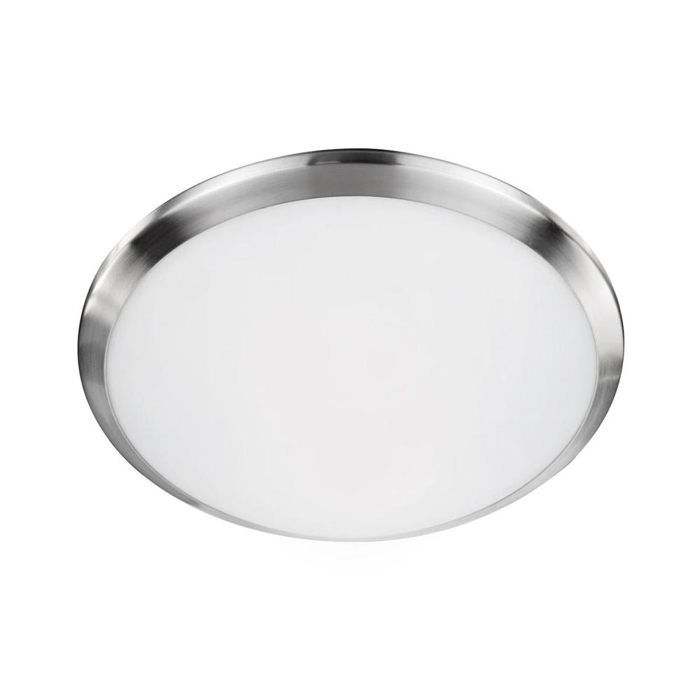 Malta 12-in Brushed Nickel LED Flush Mount