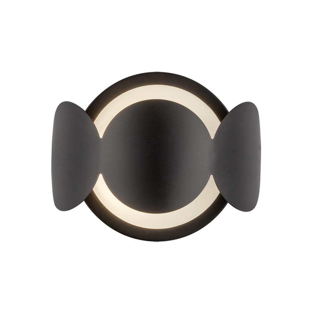 Ciel 10-in Black/Opal Glass Socket Wall Sconce