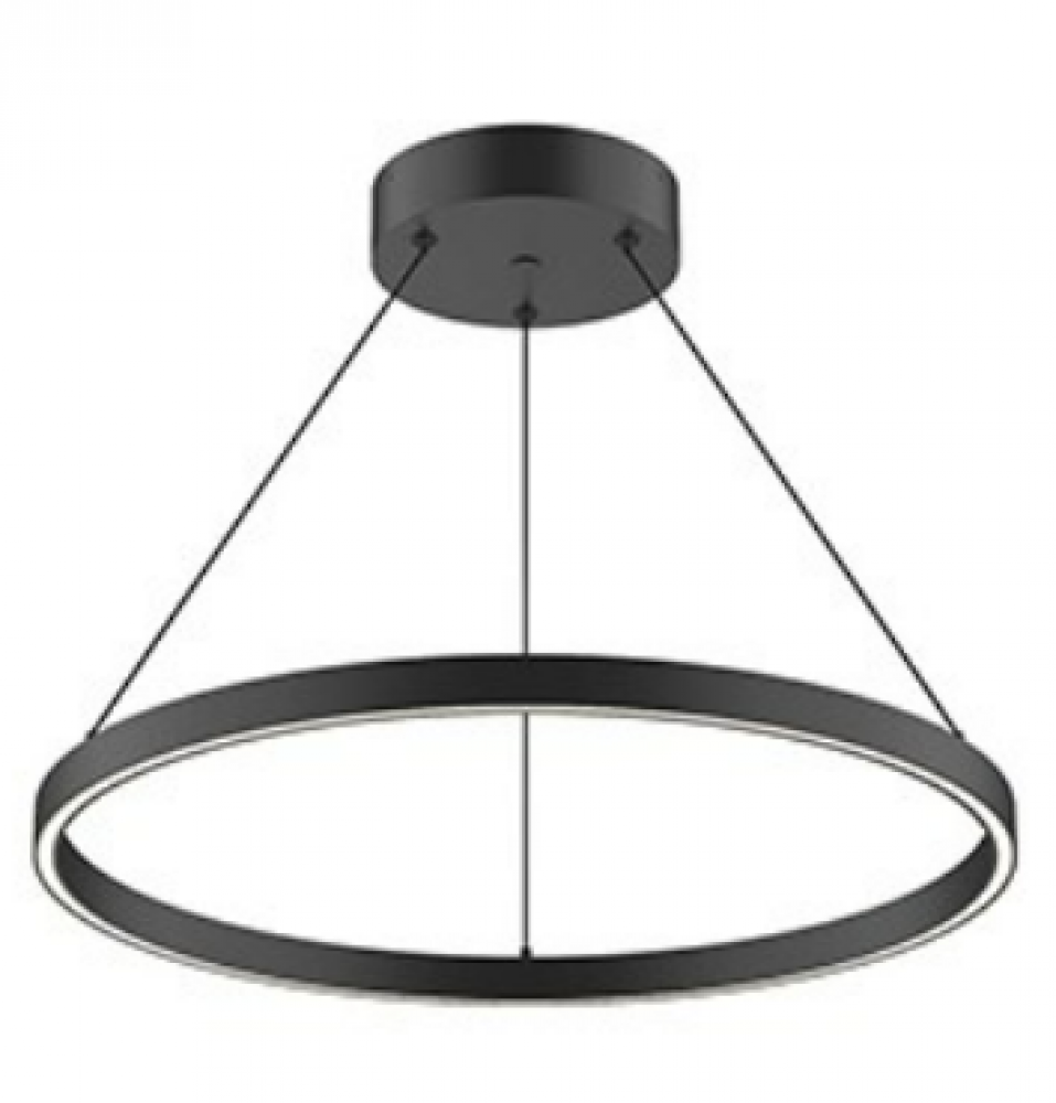 Cerchio 24-in Black LED Pendant