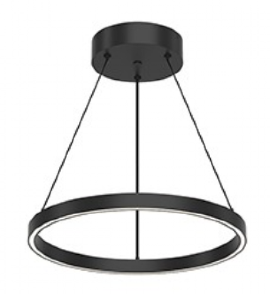 Cerchio 18-in Black LED Pendant