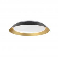 Kuzco Lighting Inc FM43419-BK/GD - Jasper 19-in Black/Gold LED Flush Mount