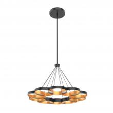 Kuzco Lighting Inc CH90833-BK/GD - Maestro 33-in Black/Gold LED Chandeliers