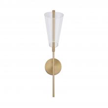 Kuzco Lighting Inc WS62524-BG/LG - Mulberry 24-in Brushed Gold/Light Guide LED Wall Sconce