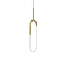 Kuzco Lighting Inc PD95108-BG - Huron 8-in Brushed Gold LED Pendant