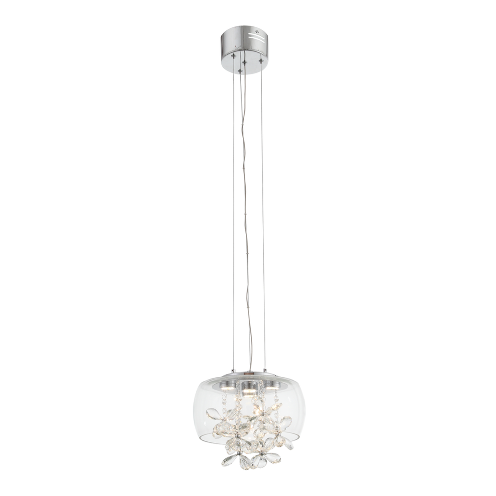 LED 11" Clear Glass Dome Shade Mini Pendant